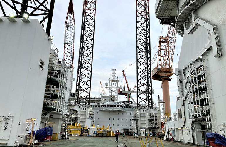 Comprehensive vessel condition and superstructure assessment by a marine consultancy services.