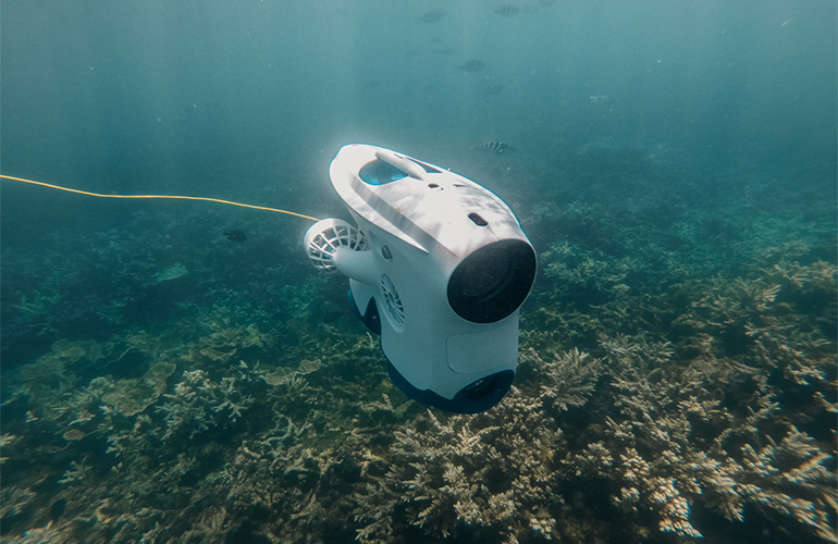 Underwater drone inspection of seabed and underwater environment